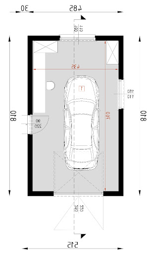 G11 - Rzut garażu