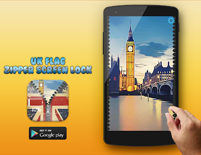 UK Flag Zipper Screenlock Free Screenshots 8