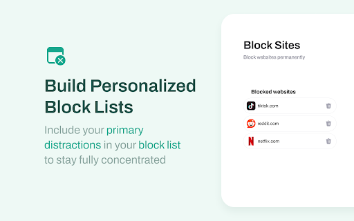 Site Blocker: Stay focused & Block websites