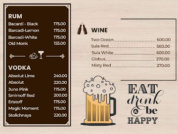 Drunken Duck - Restobar menu 