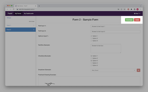 FormSquared to PDF