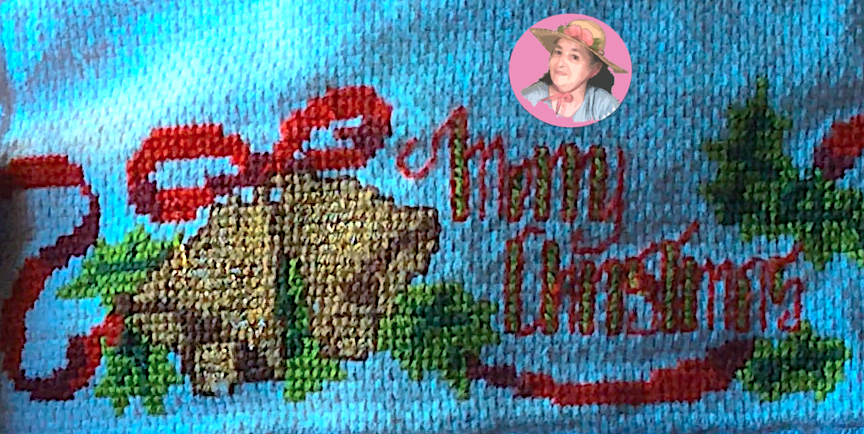 Merry Christmas in cross stitch 