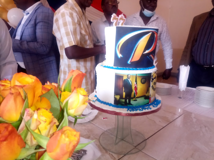 The Cake cutting ceremony led by Nakuru County Assembly Speaker.