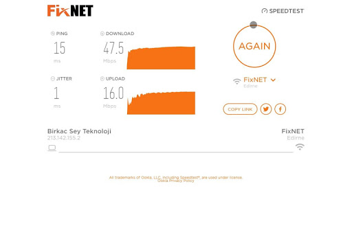 FixNET Hız Testi