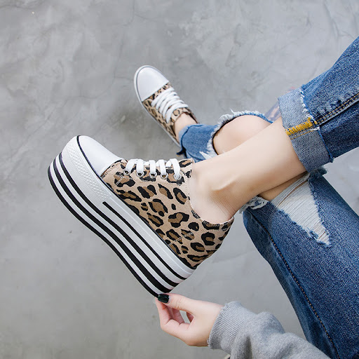 Title 4, New Style Womens Canvas Inner Heightening Casu...