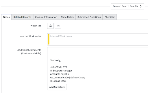 ServiceNow EZ Signature