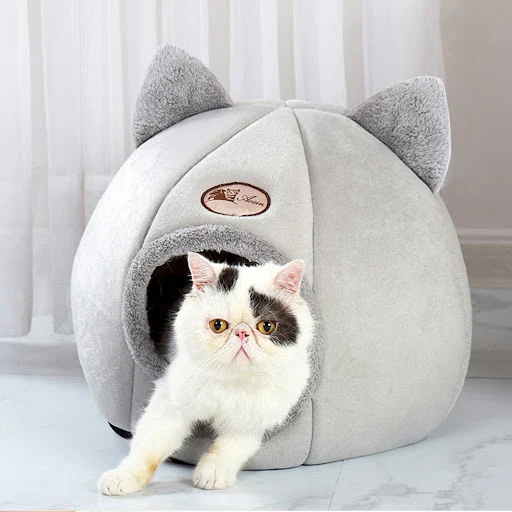 M-XL Cat Bed Warm Pet Basket Cozy Kitten Lounger Cushion Cat House Tent Very Soft Small Dog Mat Bag For Washable Cave Ca