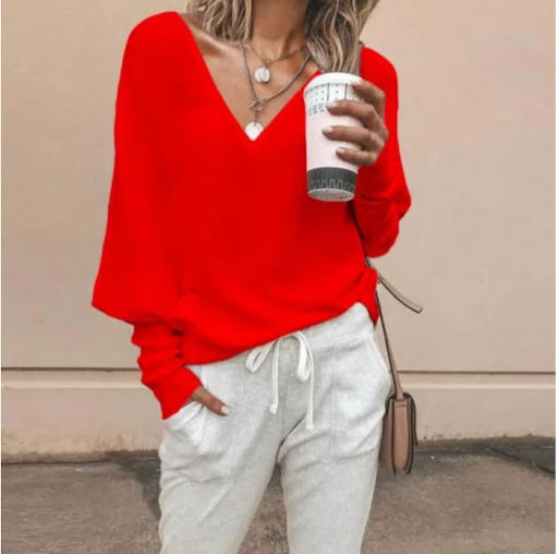 Title 3, Womens Pit Striped Top V-neck Drop Shoulder Sl...