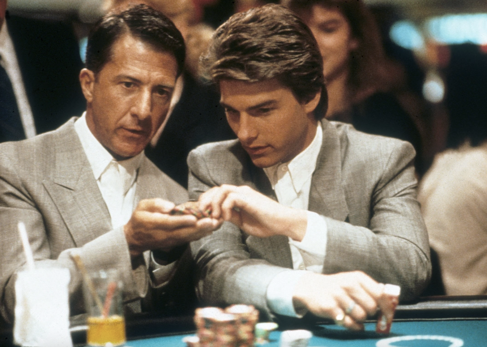 Tom Cruise and Dustin Hoffman in Rain Man