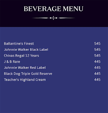 Tipple - Vivanta by Taj menu 