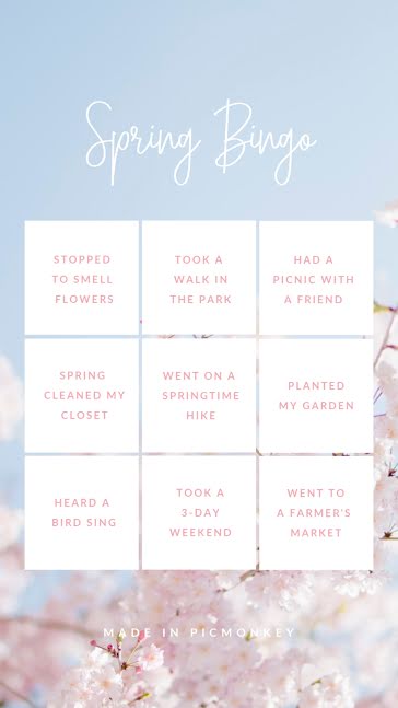 Spring Bingo - Facebook Story template