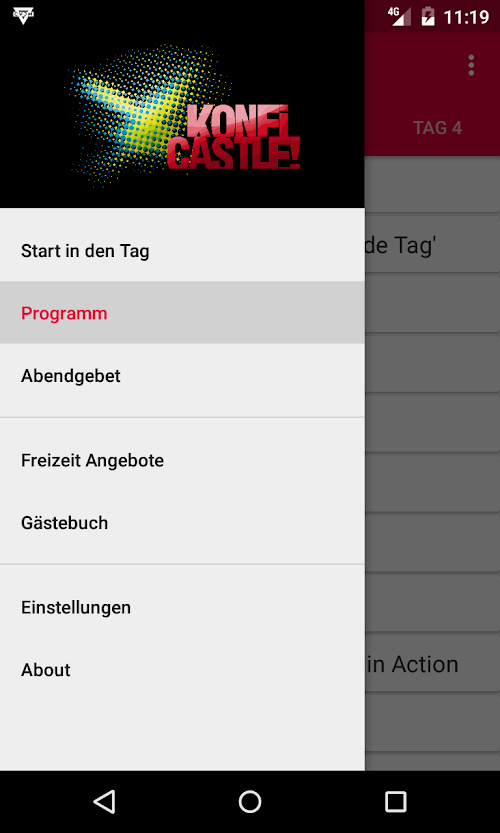 Android application Konfi Castle screenshort