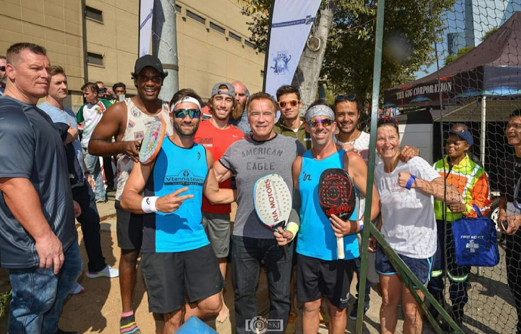 Arnold Schwarzenegger surrounded by enthusiastic athletes during the 2019 Arnold Classic Sport Festival Africa in Johannesburg. The multi-sports event is set to make a return after a two-year absence.