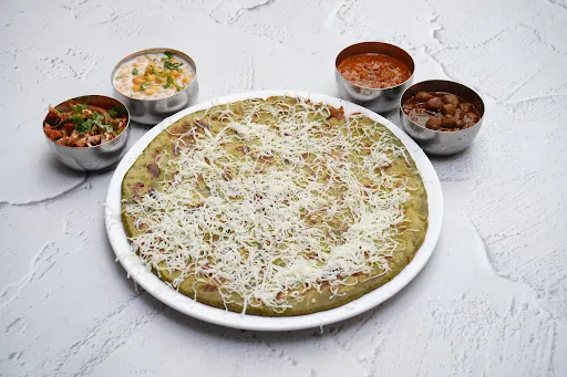 Palak Cheese Paratha Thali