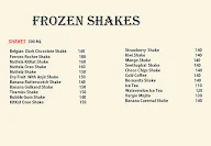 Frozen Shakes menu 1