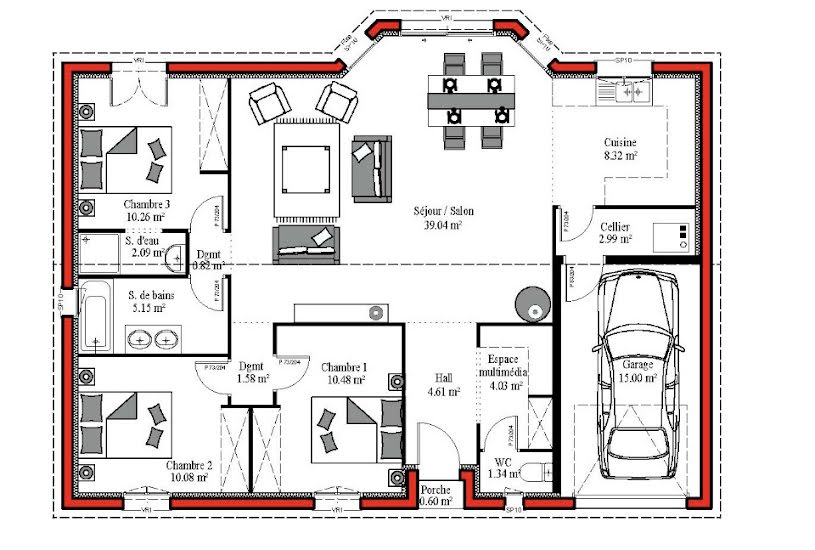  Vente Terrain + Maison - Terrain : 481m² - Maison : 100m² à Saint-Savin (33920) 