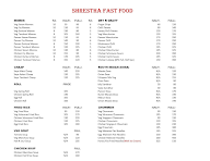 Shrestha fast food menu 1