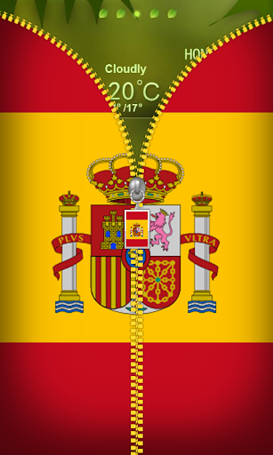 Spain Flag Zipper Lockscreen