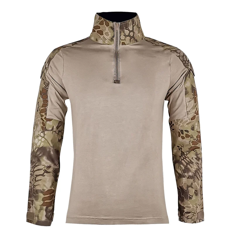 Camisa de camuflagem para atividades ao ar livre, roupa de sapo com mangas compridas, top ideal para esportes e aventuras na natureza.