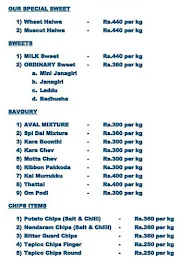 Tirunelveli Halwa House menu 1