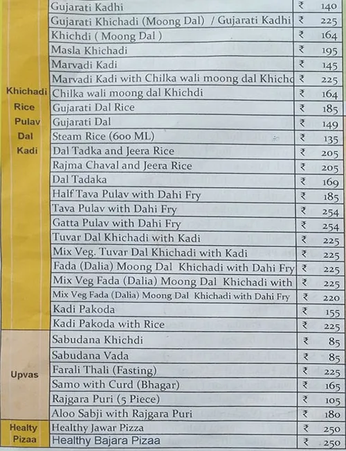 Thepla House by Tejal's Kitchen menu 