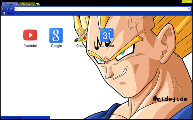 Dragon Ball Z Majin Vegeta Theme chrome extension