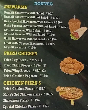 Khao Kaka menu 