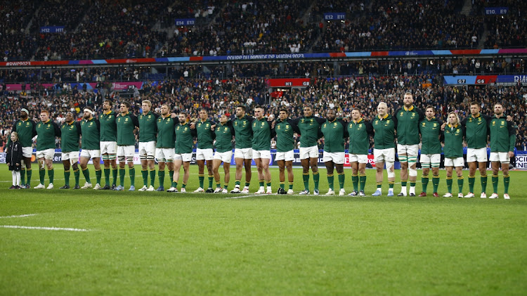 The Rugby World Cup 2023 semi final match between England and South Africa at Stade de France on October 21, 2023 in Paris, France.
