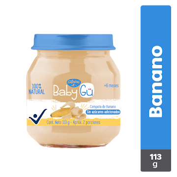 Compota Baby Gu Alpina Sabor Banano +6meses x 113 gr  