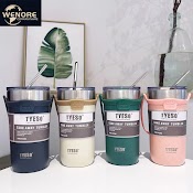 Ly Giư Nhiệt Tyeso 550Ml - 710Ml + Ticker Cốc Giữ Nhiệt Coffeeholic Tyeso, Inox 304, Chống Tràn, Ly Uống Cafe, Đựng Nước, Lạnh, Nóng 6 - 8 Tiếng