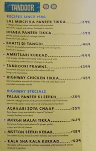 Dhaba - Estd 1986 Delhi menu 1