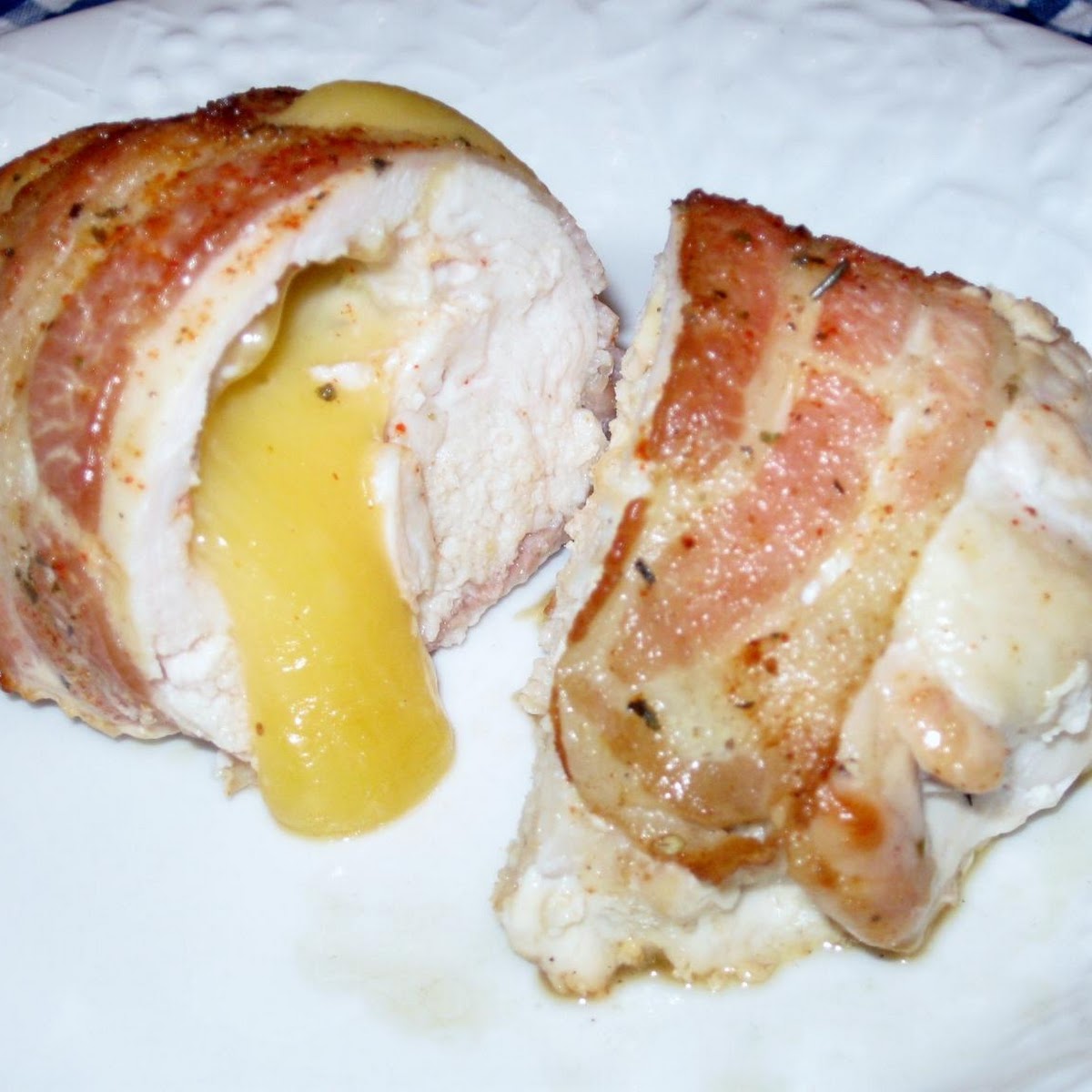 Smoked Bacon Wrapped Chicken Cordon Bleu