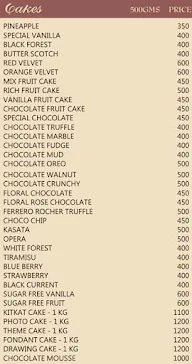 Cake's Port menu 1