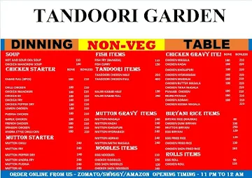 Tandoori Garden menu 