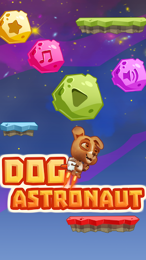 Jumping in Space–Dog Astronaut