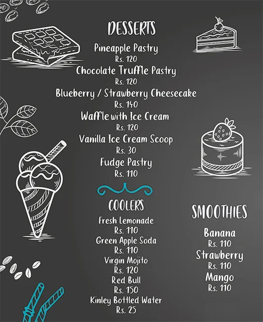 Coffeetini menu 