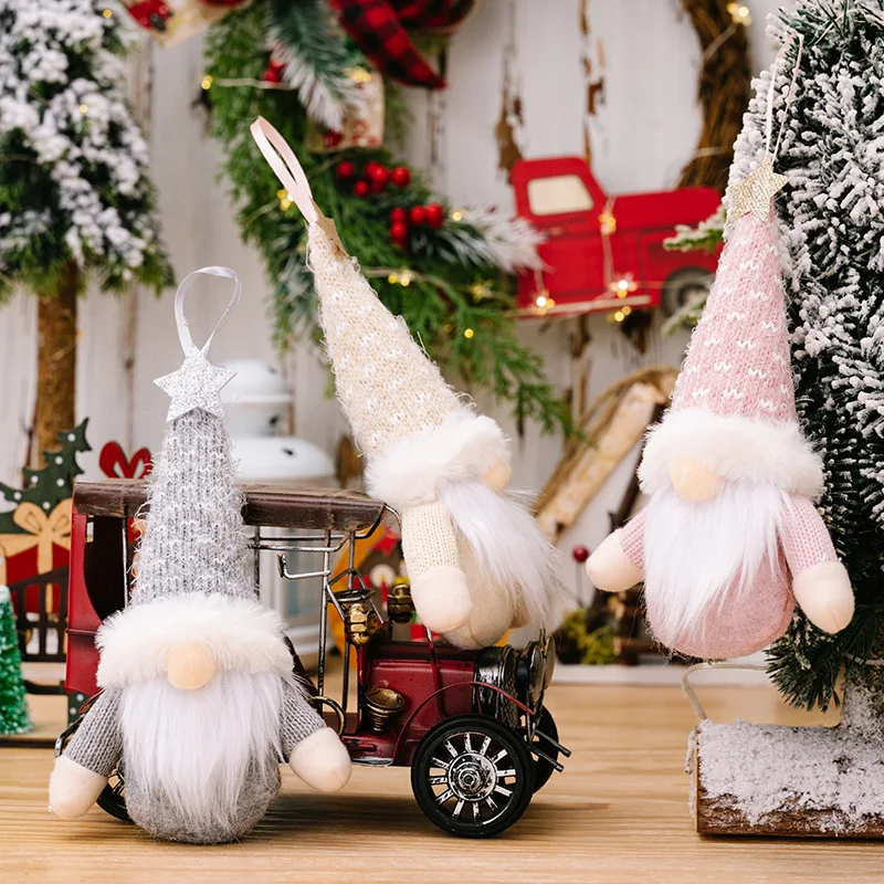 Title 4, Home Christmas decoration knitted pendant, perf...