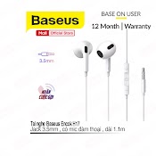 Tai Nghe Nhét Tai Baseus Encok H17 Jack 3.5Mm Tich Hơp Micro Chât Liêu Abs Siêu Bên Dai 1.1M