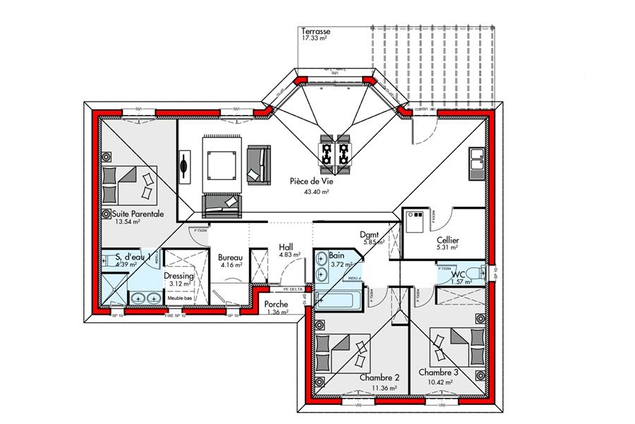 Vente maison neuve 4 pièces 112 m² à Vielle-Saint-Girons (40560), 290 000 €