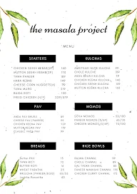 The Masala Project menu 1