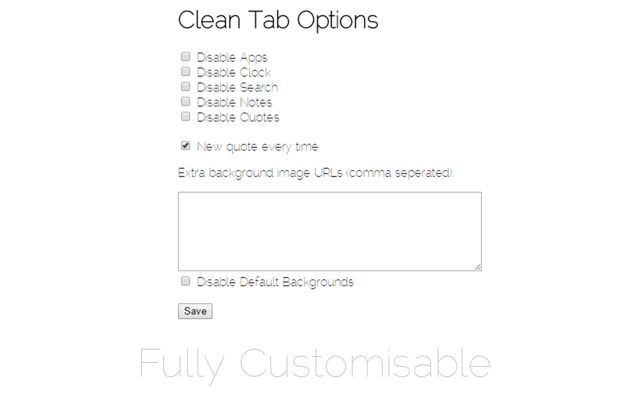 Clean Tab - New Tab Page Preview image 6