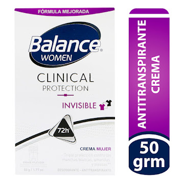 Desodorante Balance   Clinical Crema Invisible Woman X50g  