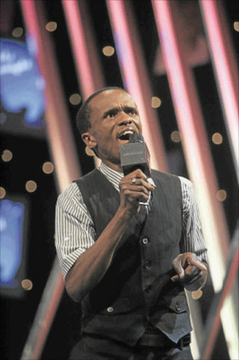 ANOINTED: Lungisani Ntuli during SABC2's music reality show I Want To Sing Gospel, in which he first shot to fame. Since the competition Ntuli has released two albums.Photo: Veli Nhlapo