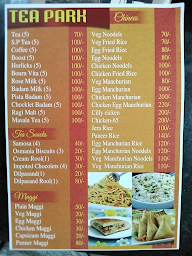 Tea Park menu 1