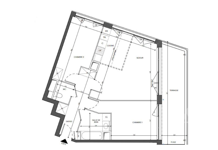 Vente appartement 3 pièces 64.68 m² à Nanterre (92000), 375 400 €