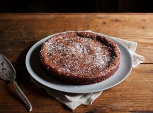 Almost Flourless Cake with Meyer Lemon Whipped Cream