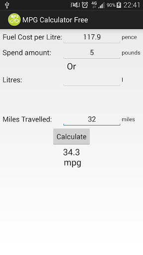 Basic MPG Calculator