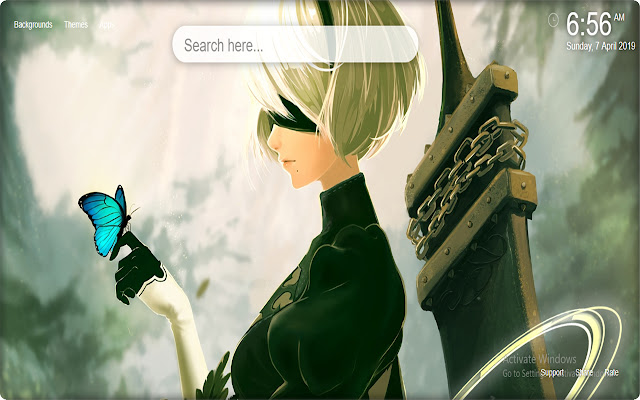 NieR Automata New Tab Themes