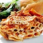 Baked Ziti I was pinched from <a href="http://allrecipes.com/Recipe/Baked-Ziti-I/Detail.aspx" target="_blank">allrecipes.com.</a>