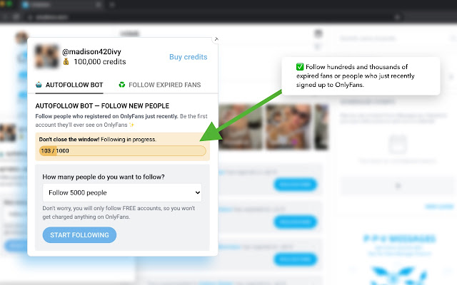 OnlyFans Expired Fans Follower & Follow Bot